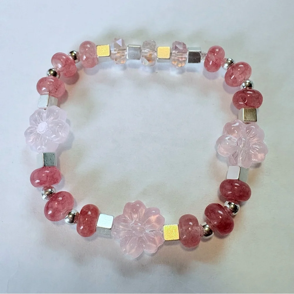 ***SOLD*** 3-Pc Artisan Hand Crafted Beaded Bracelet Genuine Stone & Glass Beads - Picture 9 of 9